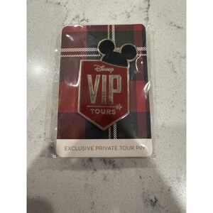 Disney VIP Tours  Exclusive Private Tour Pin Plaid Mickey Ears New*